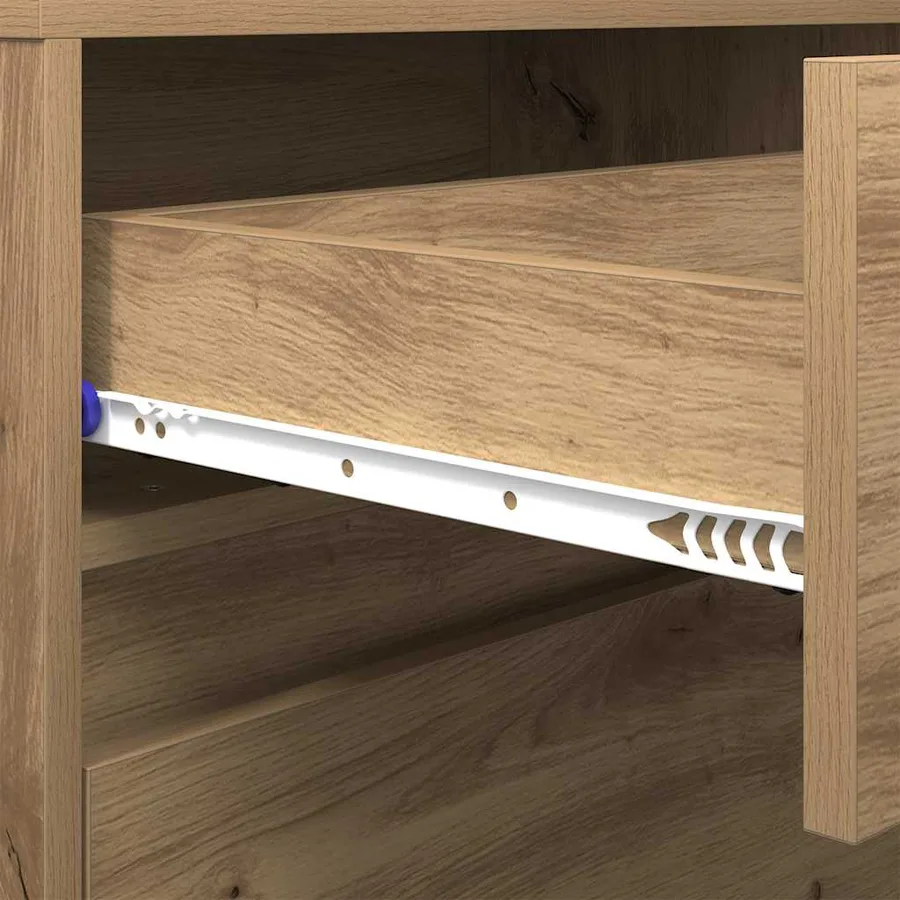 Unites TV 2 pcs Chêne artisanal Bois d'ingénierie - 11