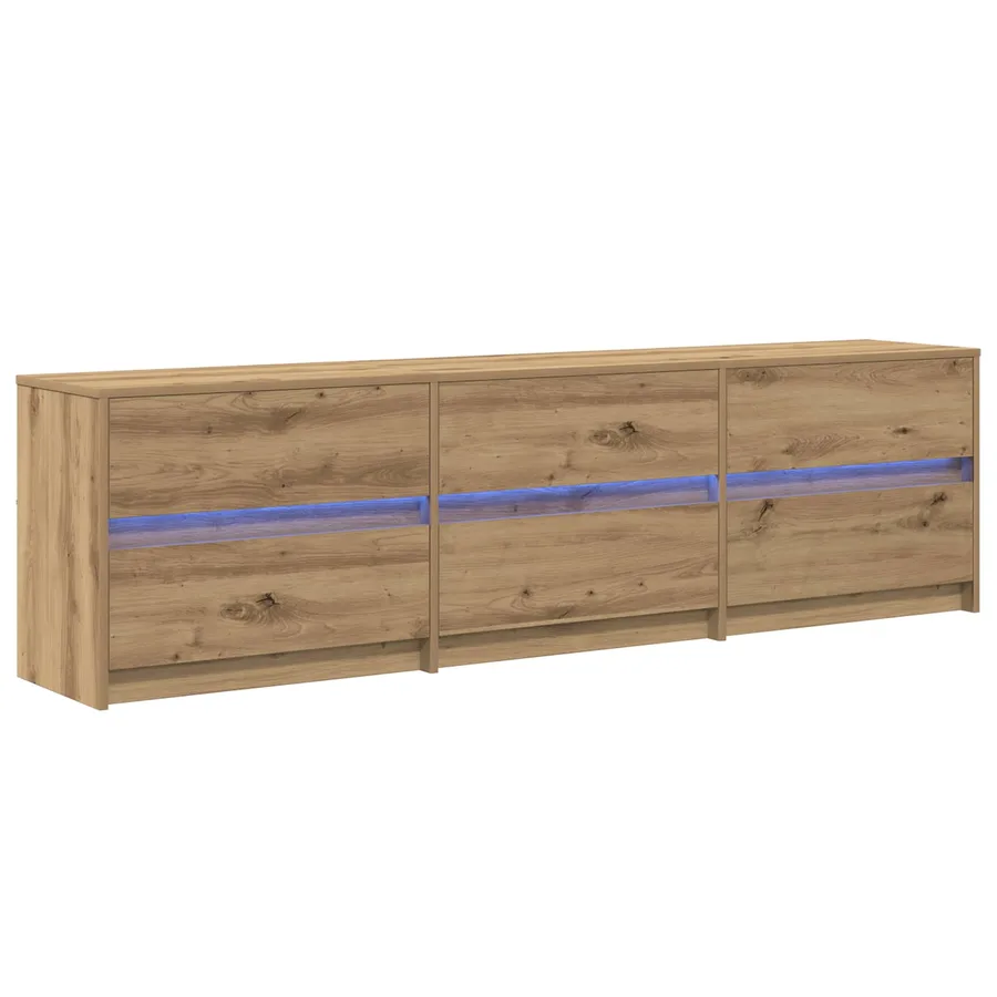 Unites TV 2 pcs Chêne artisanal Bois d'ingénierie - 2