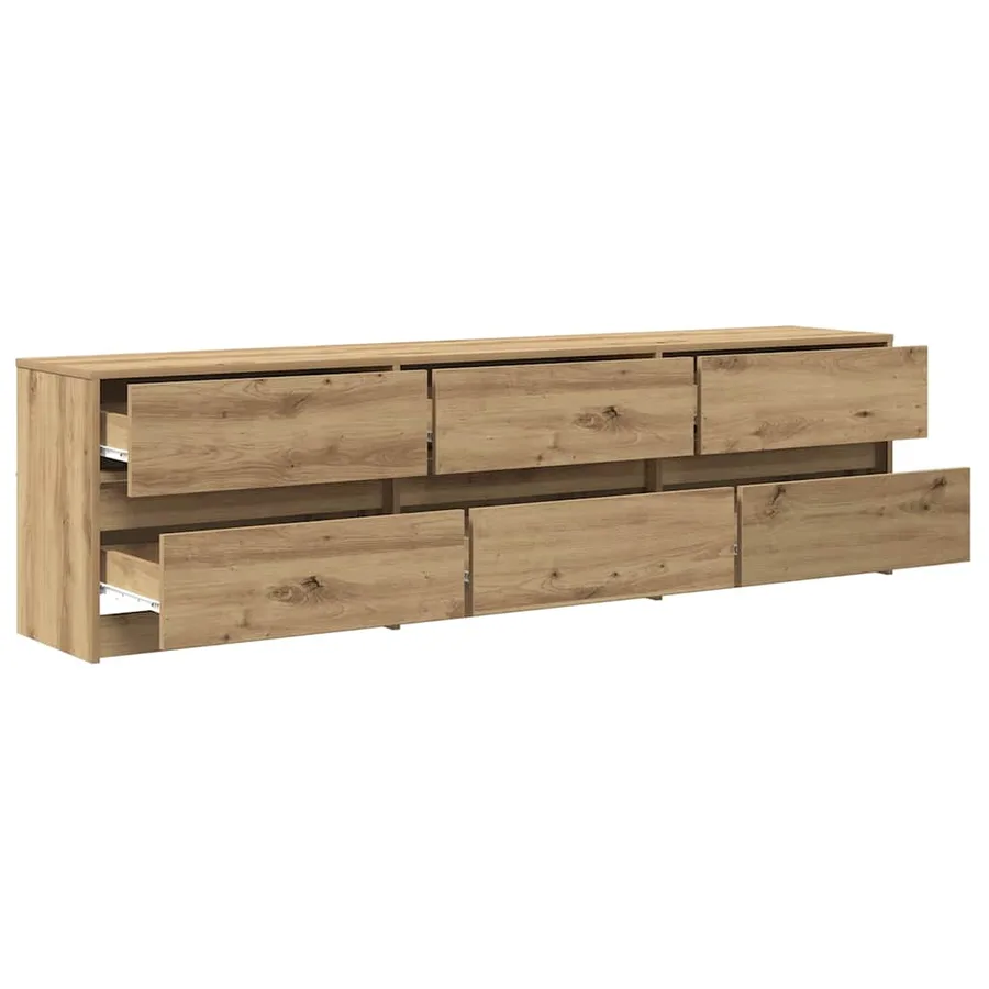 Unites TV 2 pcs Chêne artisanal Bois d'ingénierie - 7