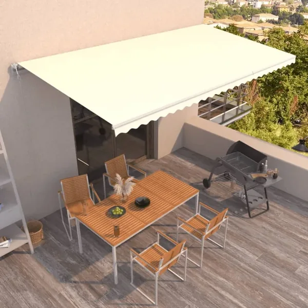 Automatic retractable awning 600x350 cm cream