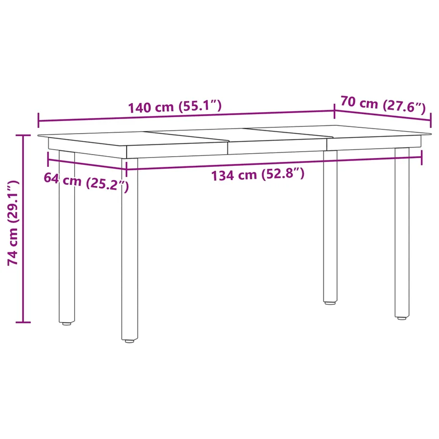 Ensemble de salle à manger pour jardin 5 pcs Gris polyrotin - 13