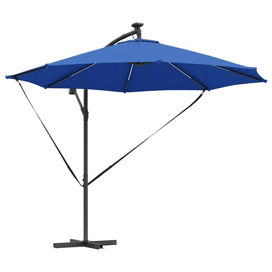 Parasol 294 x 294 x 248 cm Polyester et Aluminium Azur - 2