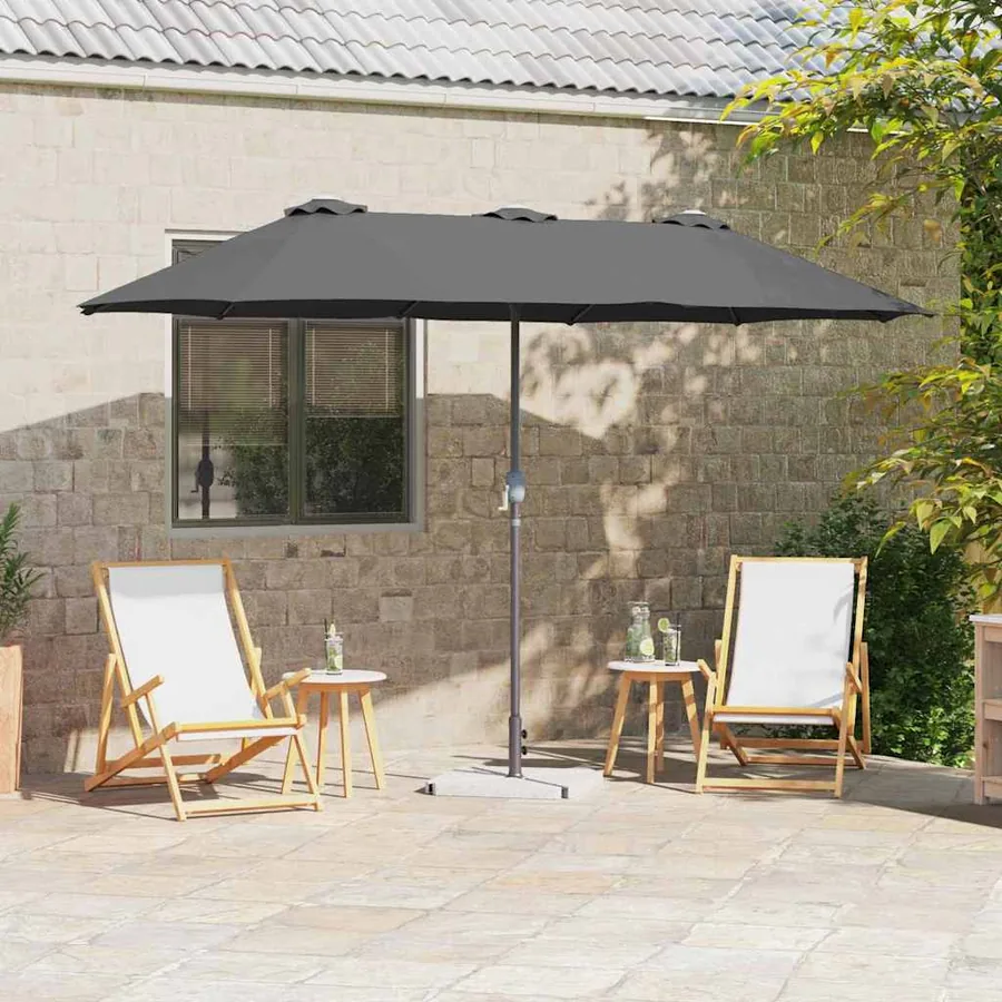 Parasol de jardin Anthracite 370 x 197 x 239 cm