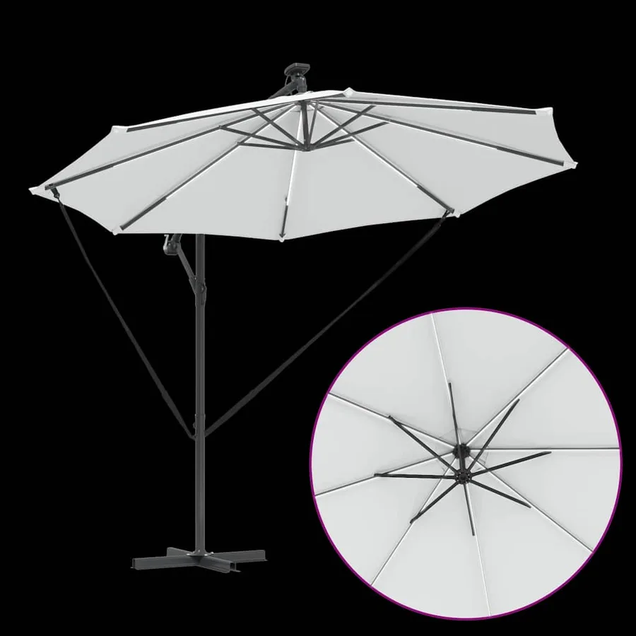 Parasol Sable 294 x 294 x 248 cm Polyester et Aluminium - 11
