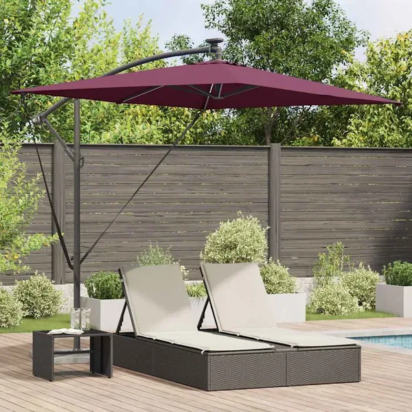 Parasol Bordeaux 294 x 200 x 270 cm Polyester et Aluminium