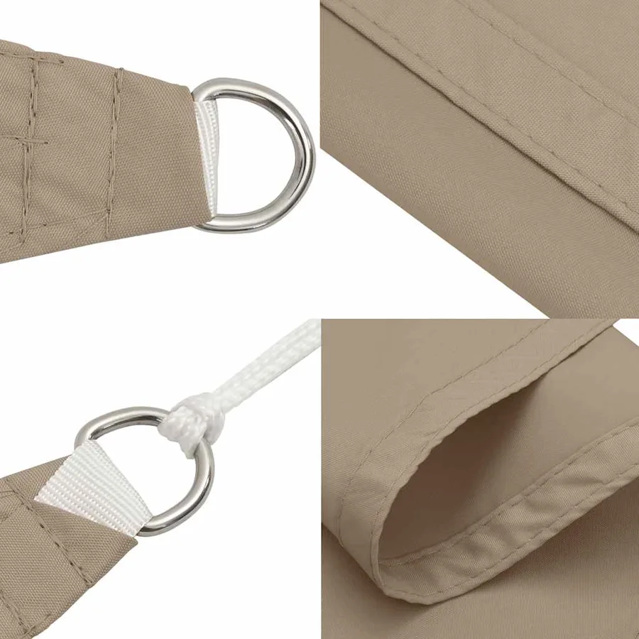 Voile d'ombrage taupe 7 x 5 x 5 m 100 % polyester Oxford - 6