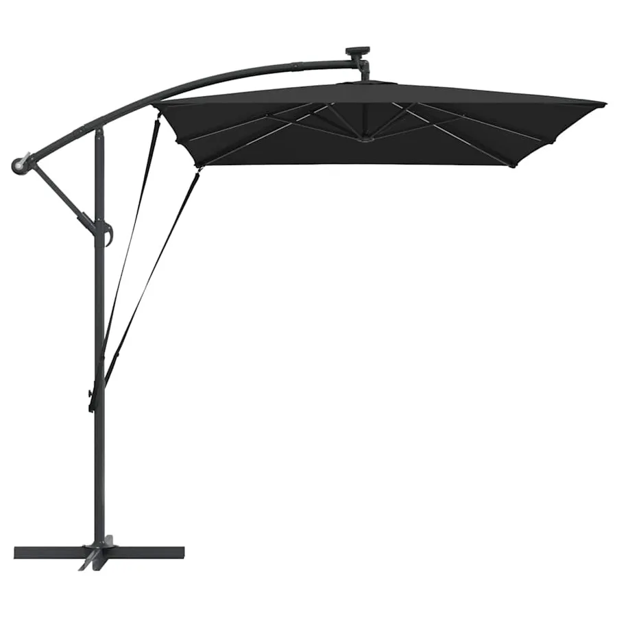 Parasol Noir 294 x 200 x 270 cm Polyester et Aluminium - 7