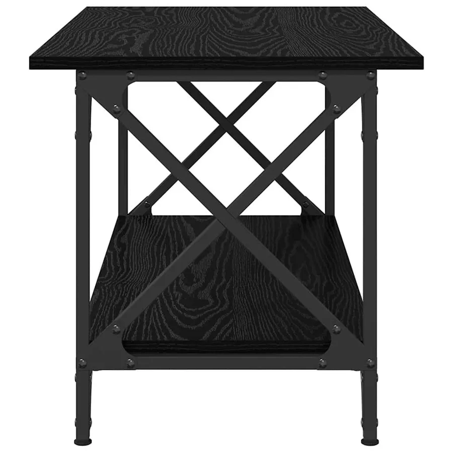 Table basse Chêne noir 80 x 45 x 45.5 cm Bois d'ingénierie - 6