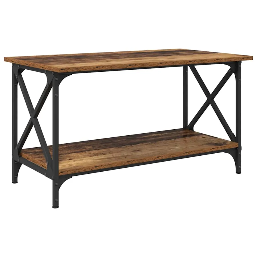 Table basse Bois ancien 80 x 45 x 45.5 cm Bois d'ingénierie - 2