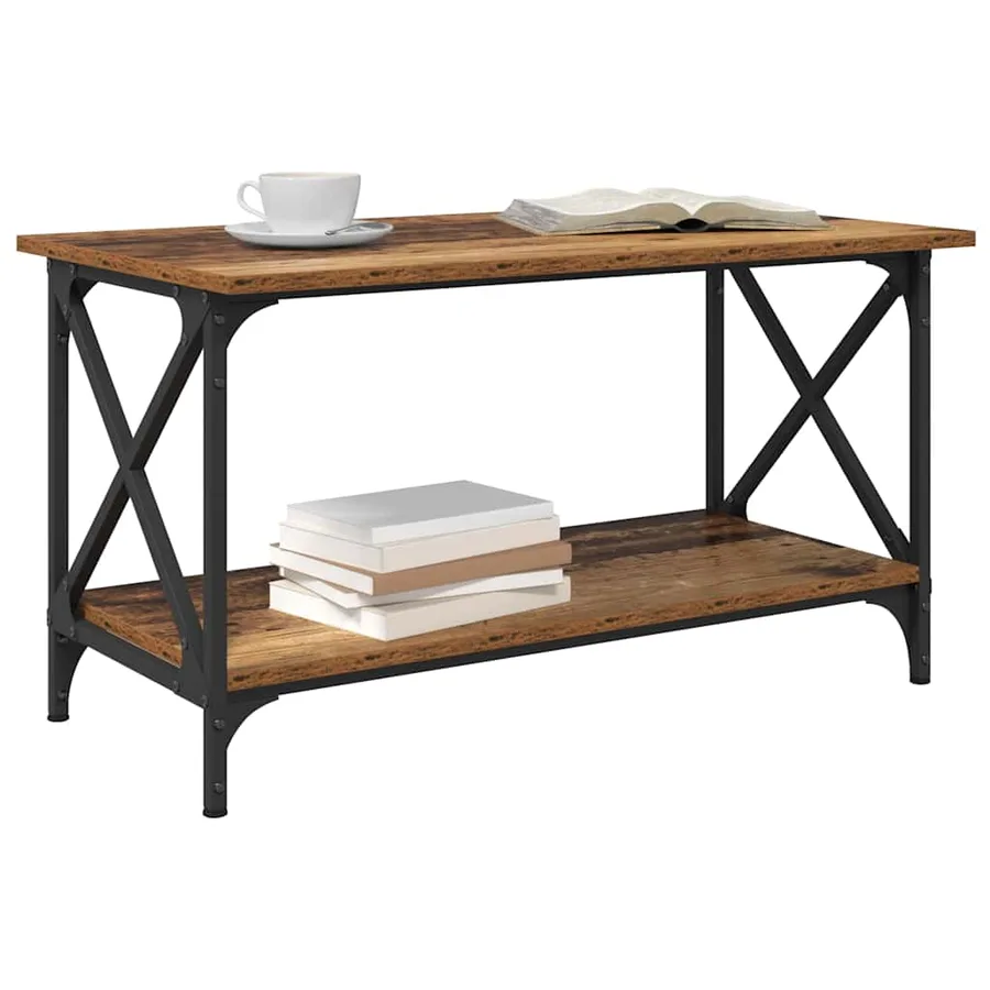 Table basse Bois ancien 80 x 45 x 45.5 cm Bois d'ingénierie - 3