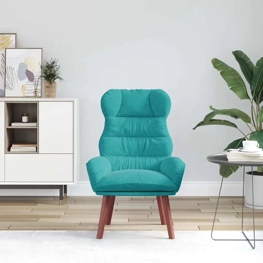 fauteuil Turquoise 69 x 74 x 93 cm Velours - 3