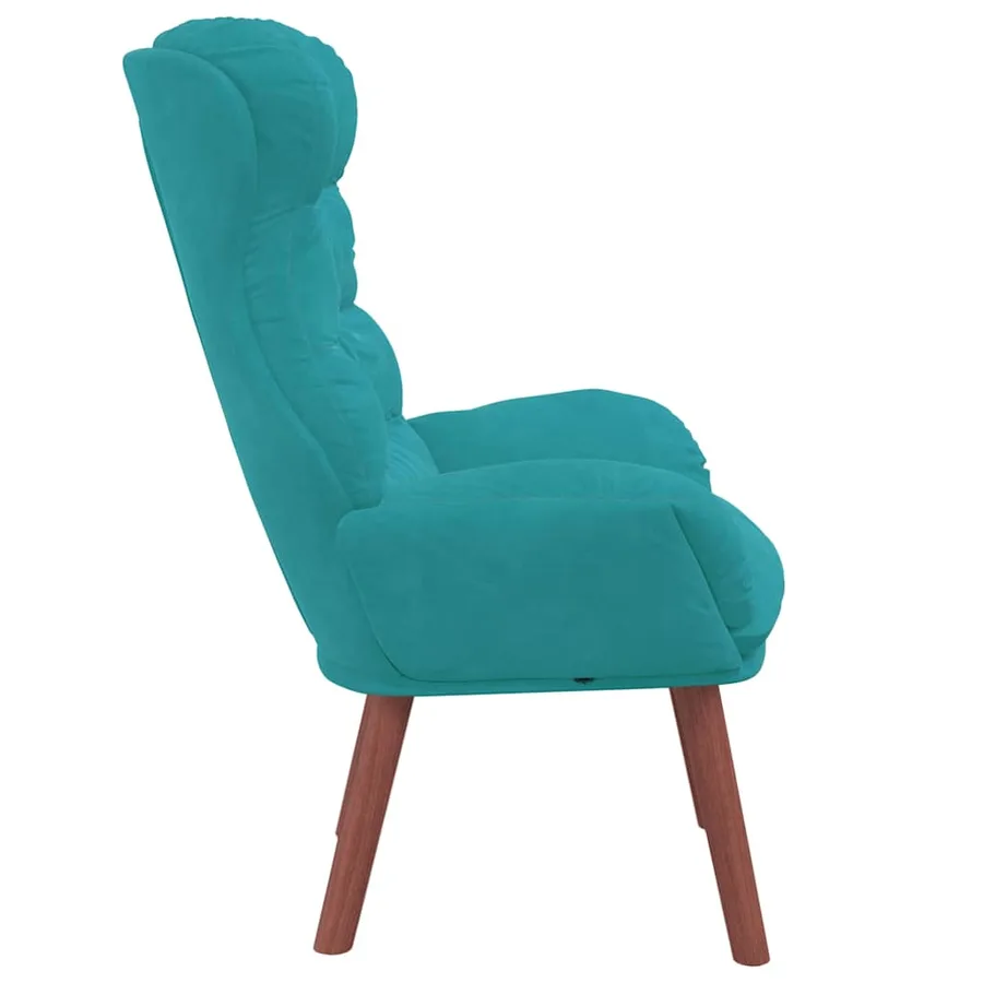fauteuil Turquoise 69 x 74 x 93 cm Velours - 5