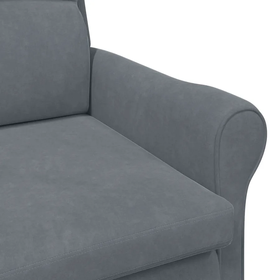 fauteuil Gris foncé Velours - 7