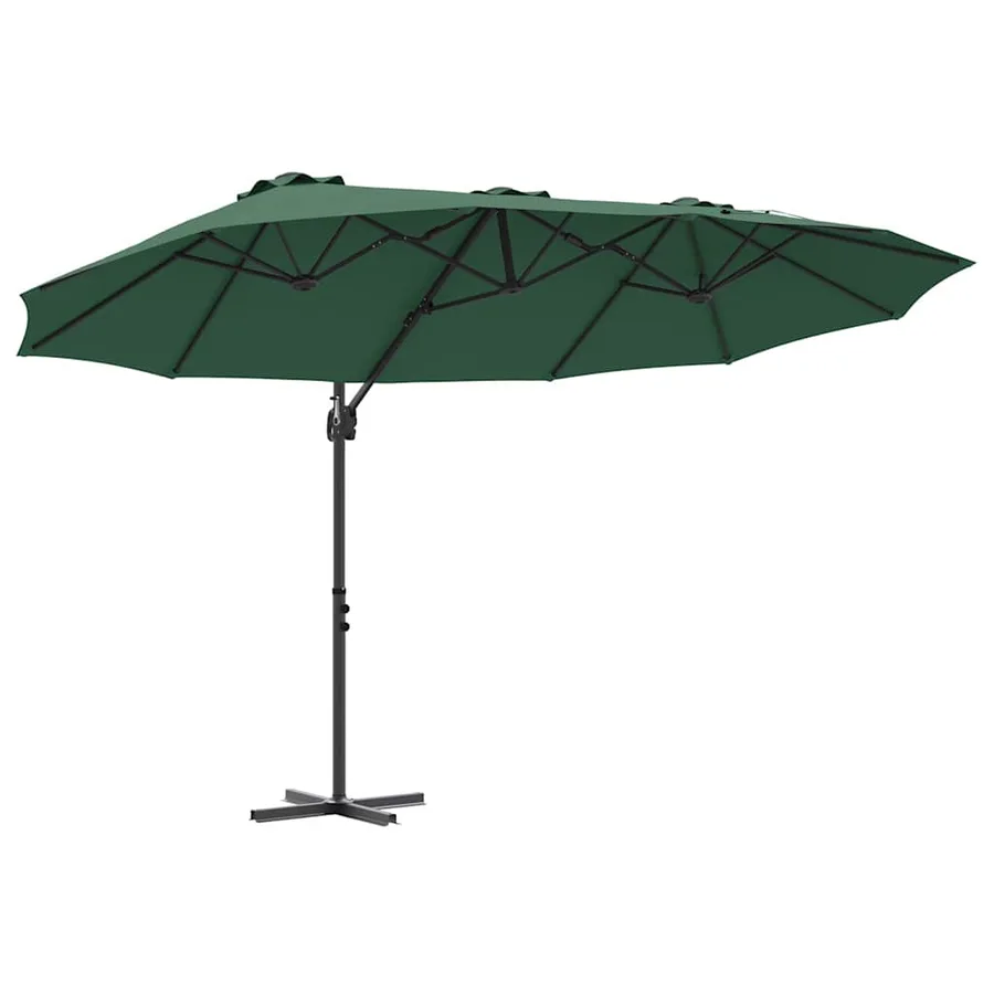 Parasol Vert 372 x 198 x 243 cm Polyester et Aluminium - 2