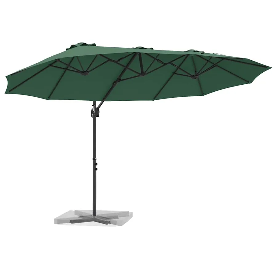 Parasol Vert 372 x 198 x 243 cm Polyester et Aluminium - 3