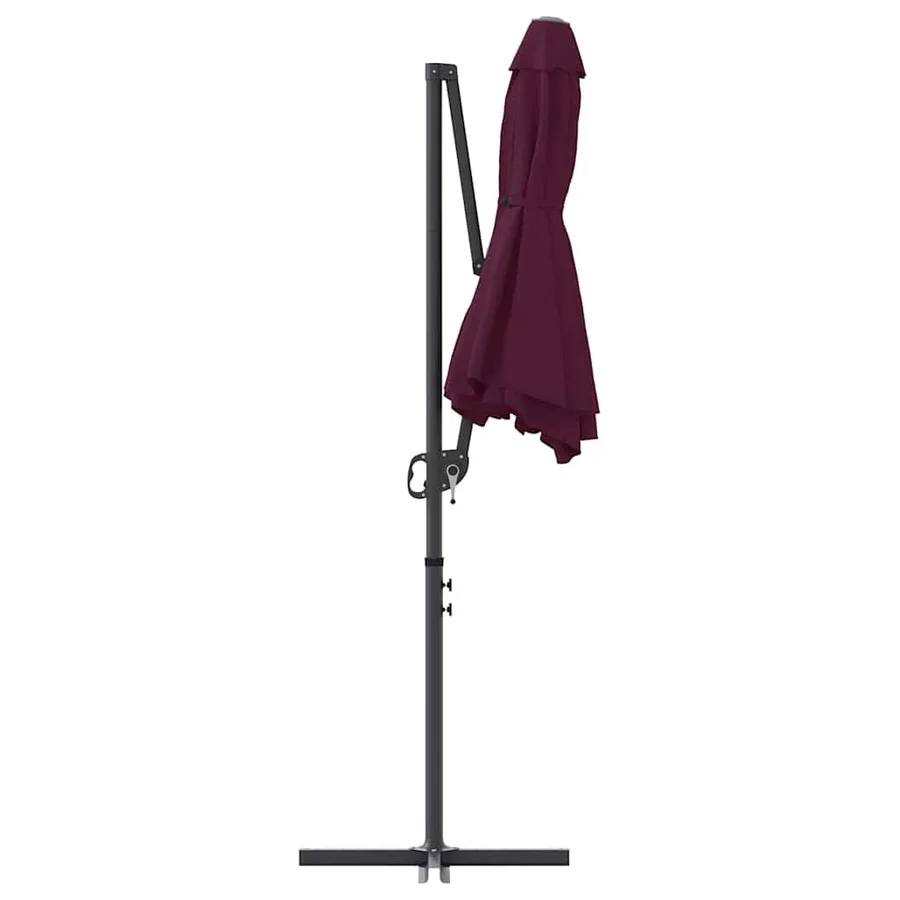 Parasol Bordeaux 372 x 198 x 243 cm Polyester et Aluminium - 7