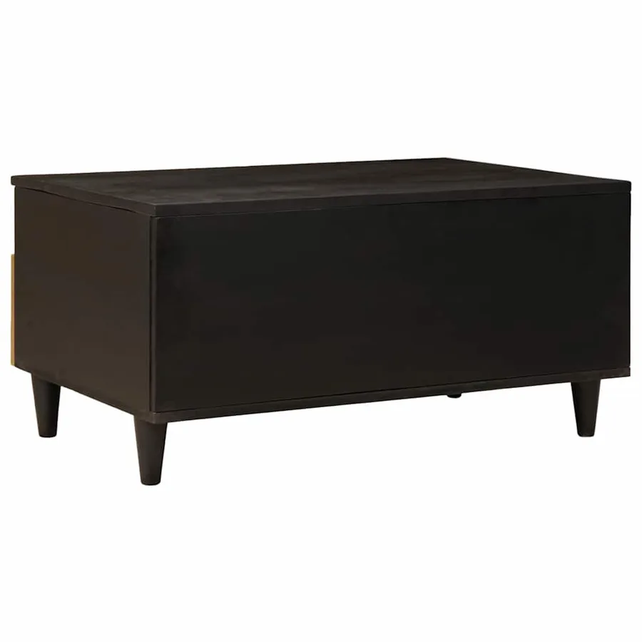 Table basse Noir et or 40 x 33 x 46 cm Bois d'ingénierie - 5