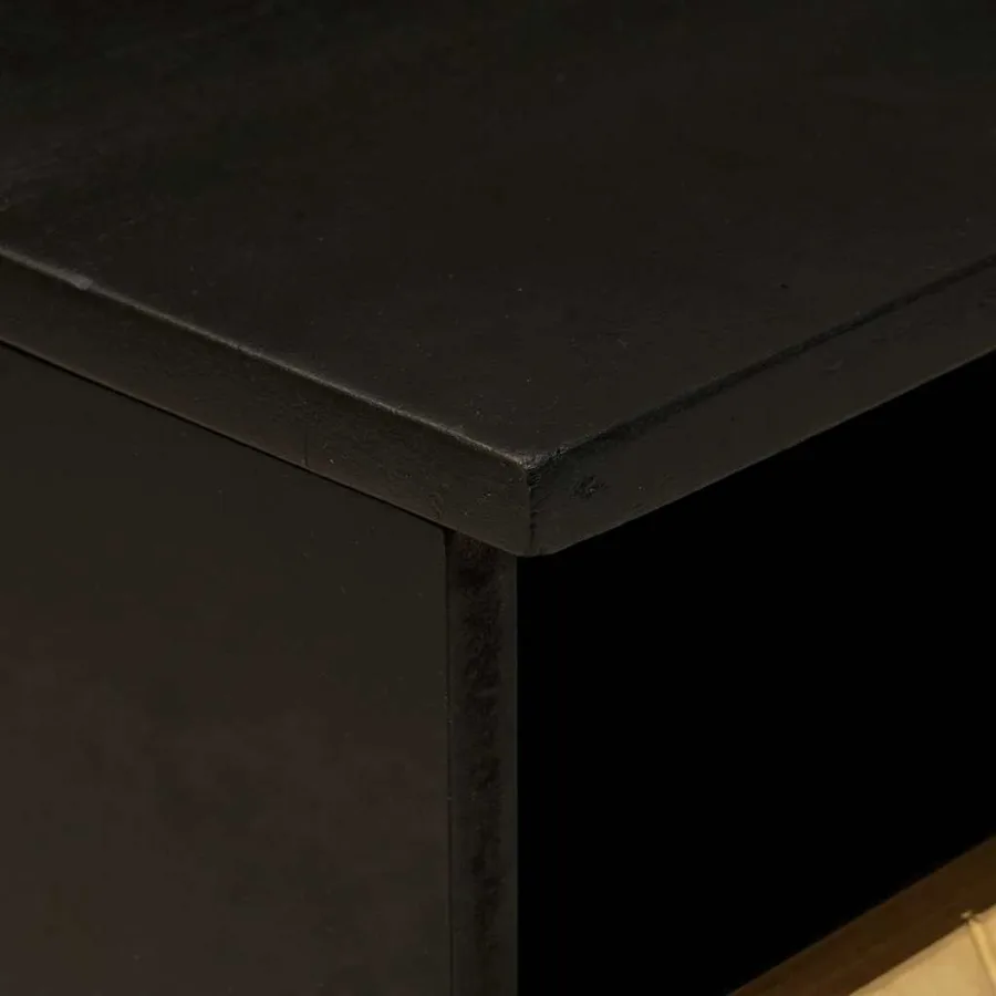 Table basse Noir et or 40 x 33 x 46 cm Bois d'ingénierie - 6