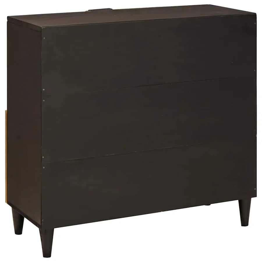 Meuble d'appoint avec étagère Noir et or 80 x 33,5 x 75 cm - 5