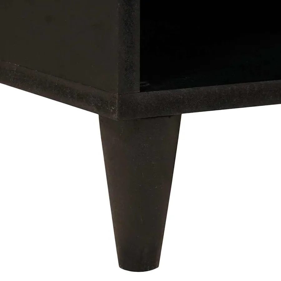 Meuble d'appoint avec étagère Noir et or 80 x 33,5 x 75 cm - 8