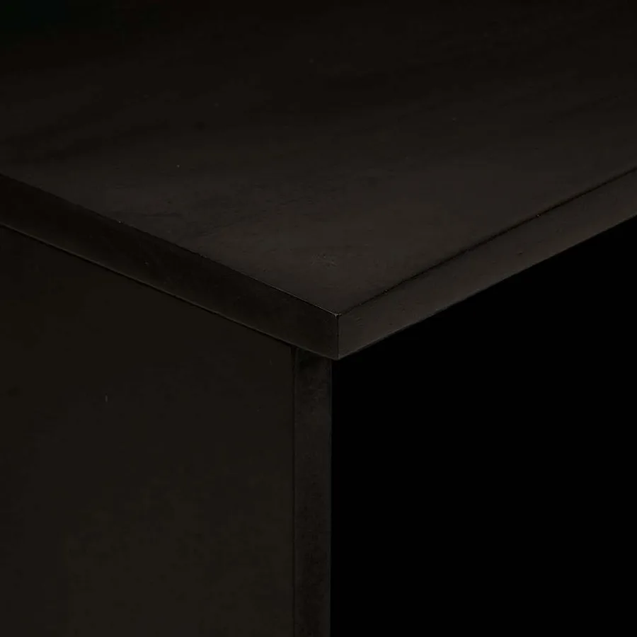 Meuble TV Noir et or 70 x 33 x 46 cm Bois d'ingénierie - 6
