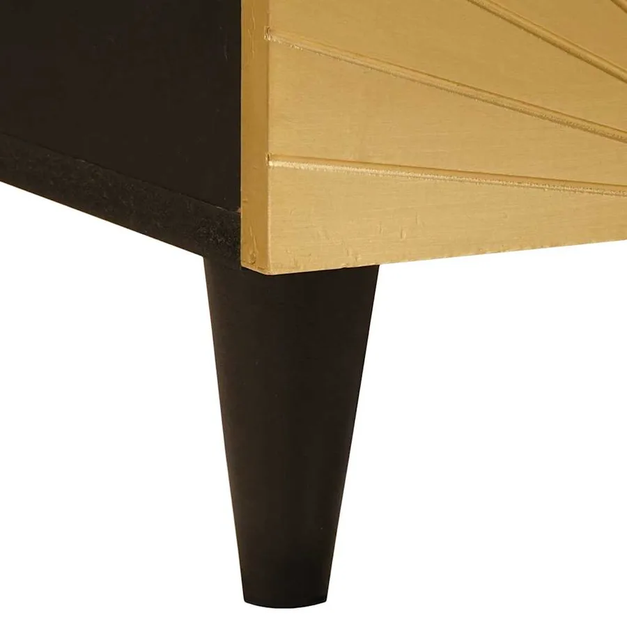 Table de chevet Noir et or 40 x 33 x 46 cm Bois d'ingénierie - 8