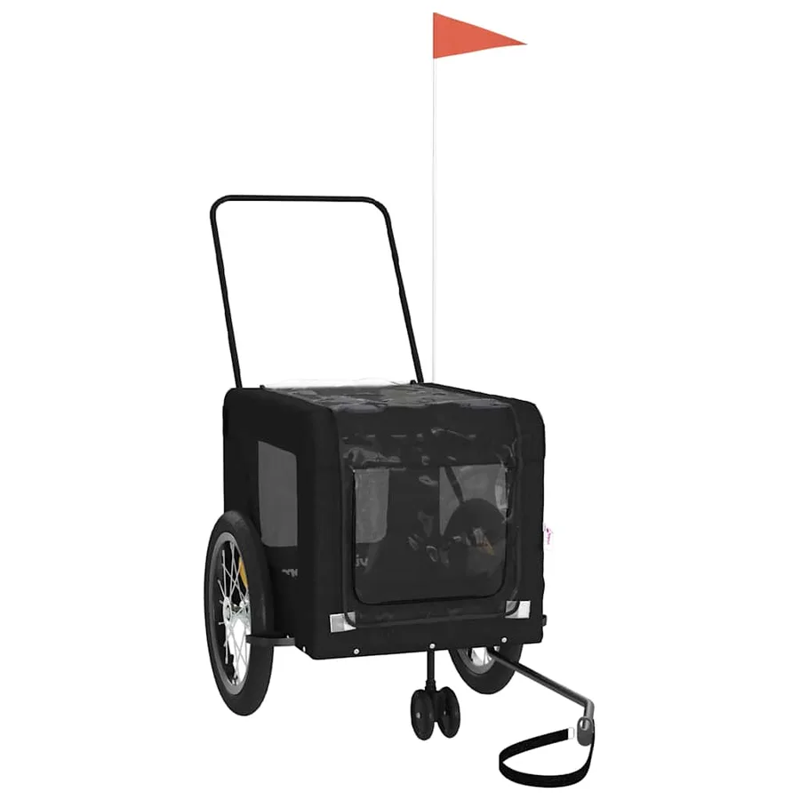 Remorque de vélo pour animaux de compagnie noir - 2