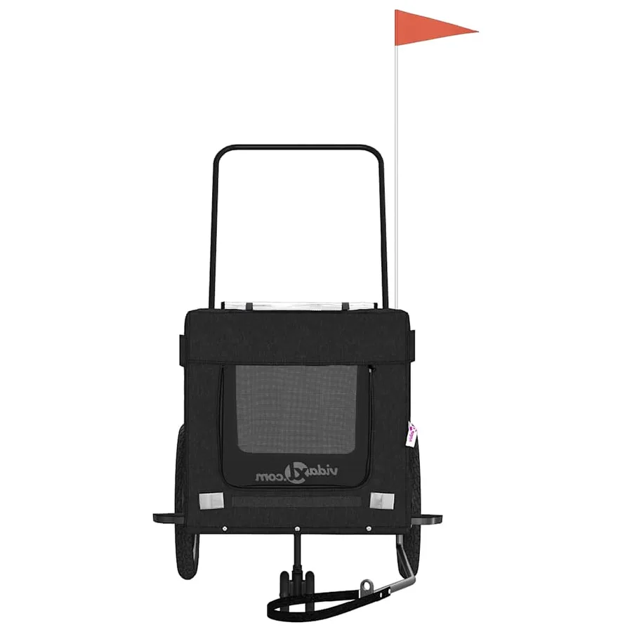 Remorque de vélo pour animaux de compagnie noir - 5