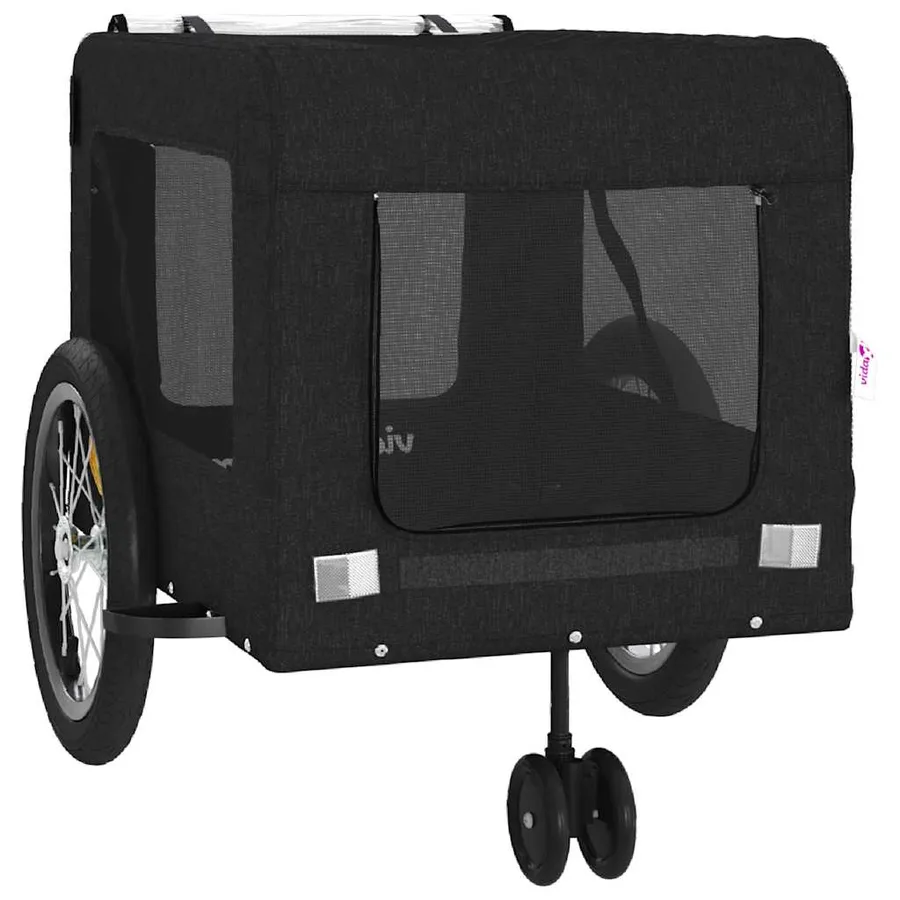 Remorque de vélo pour animaux de compagnie noir - 6