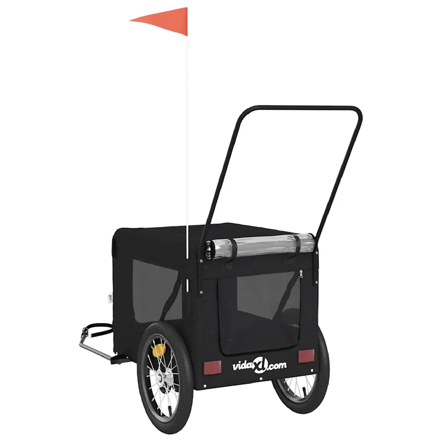 Remorque de vélo pour animaux de compagnie noir - 9