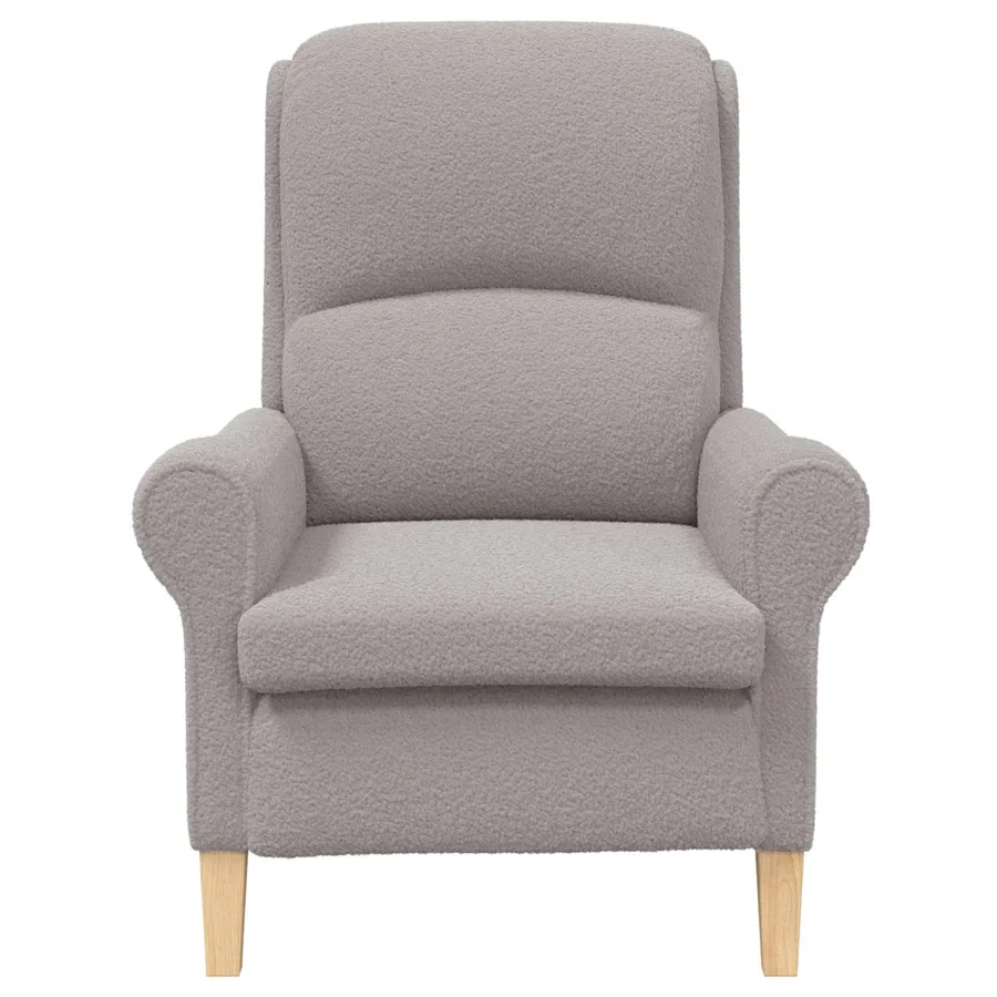 fauteuil Gris clair Tissu en Sherpa doux - 3