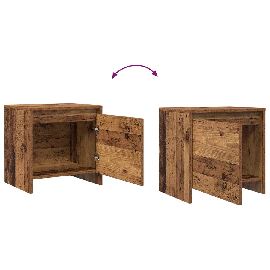 Cabinet de chevet Bois ancien 45 x 34 x 44,5 cm - 11