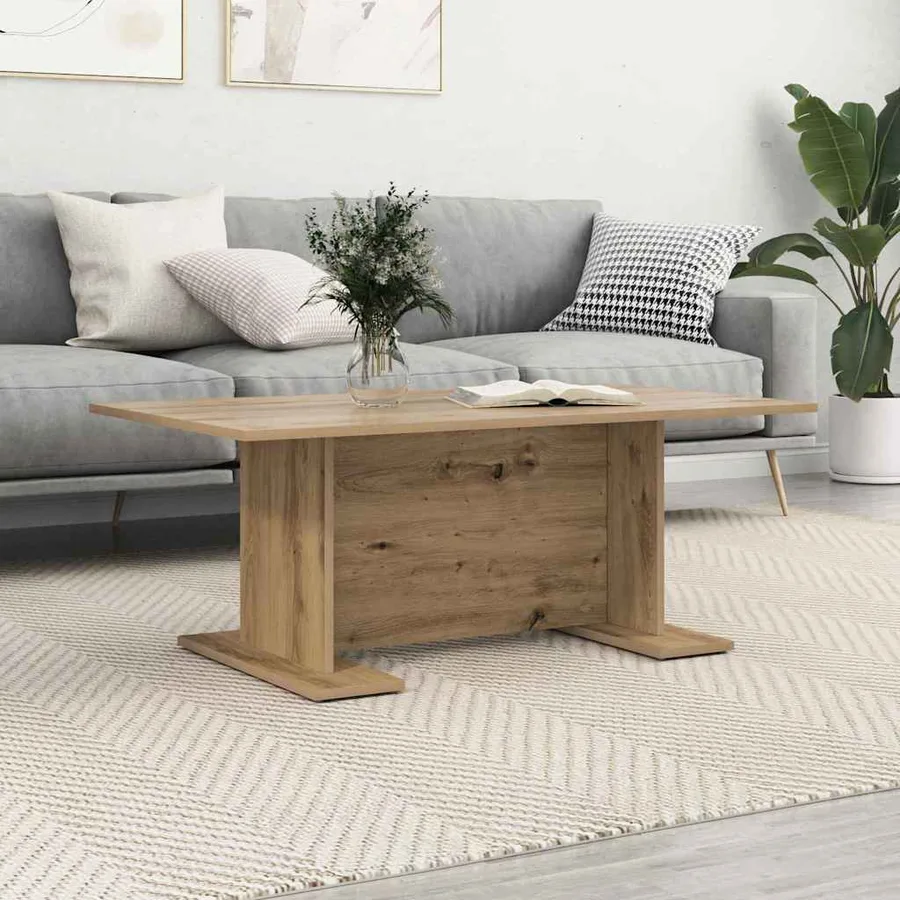 Table basse chêne artisanal 103,5 x 60 x 40 cm - 4