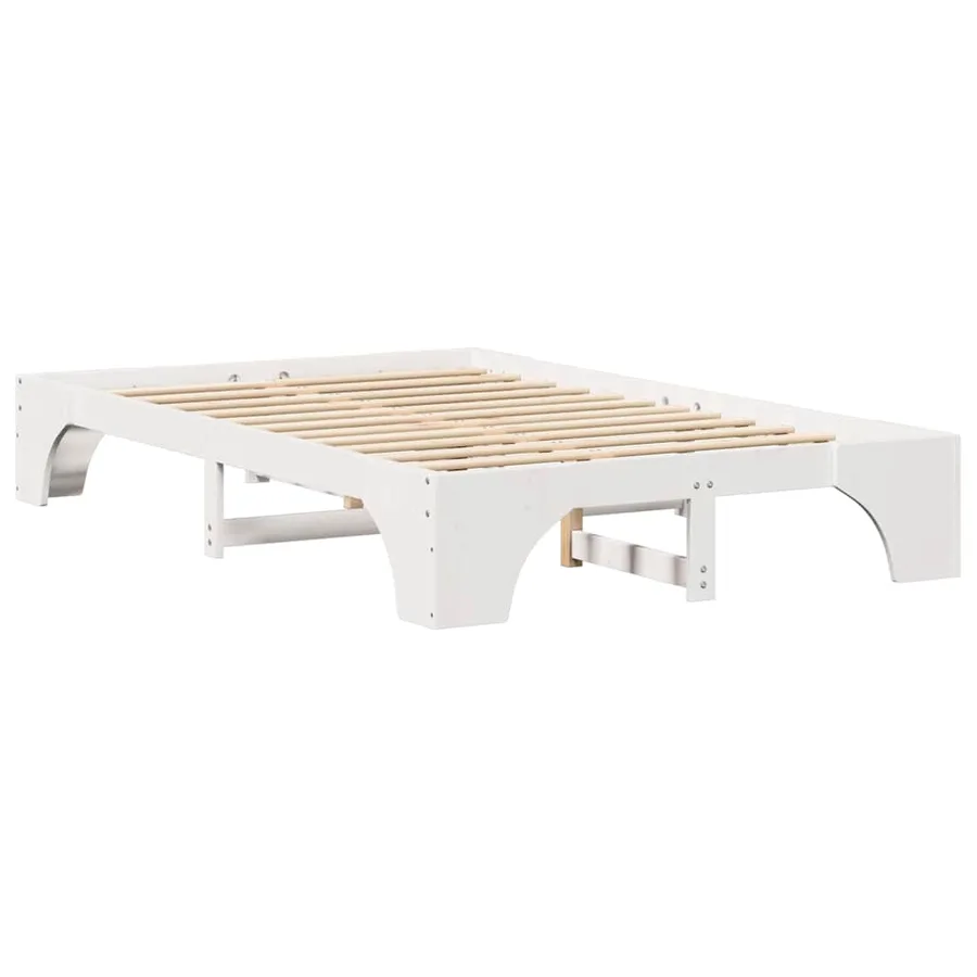 Cadre de lit Blanc 120 x 200 cm Pin massif - 4