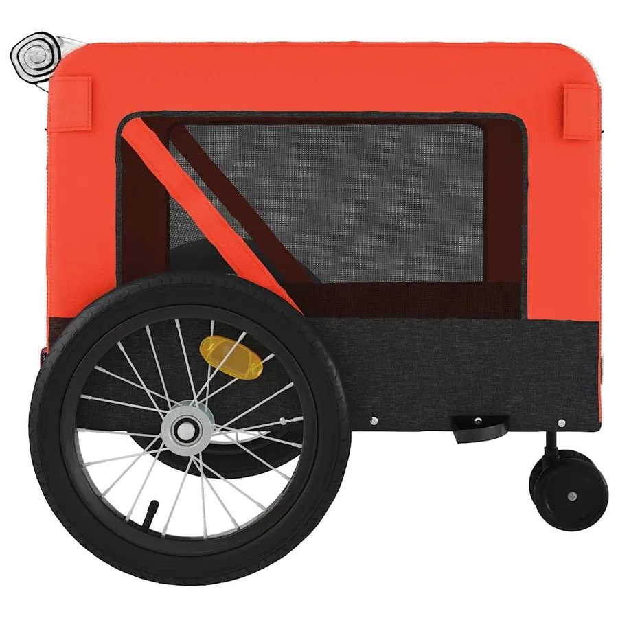 Remorque de vélo pour animaux de compagnie orange et noir - 8