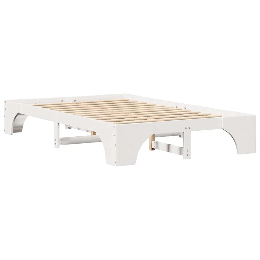 Cadre de lit Blanc 120 x 190 cm Pin massif - 7