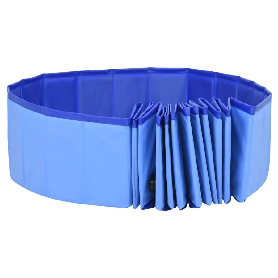 Piscine pliable pour chiens Bleu 200x30 cm PVC - 5