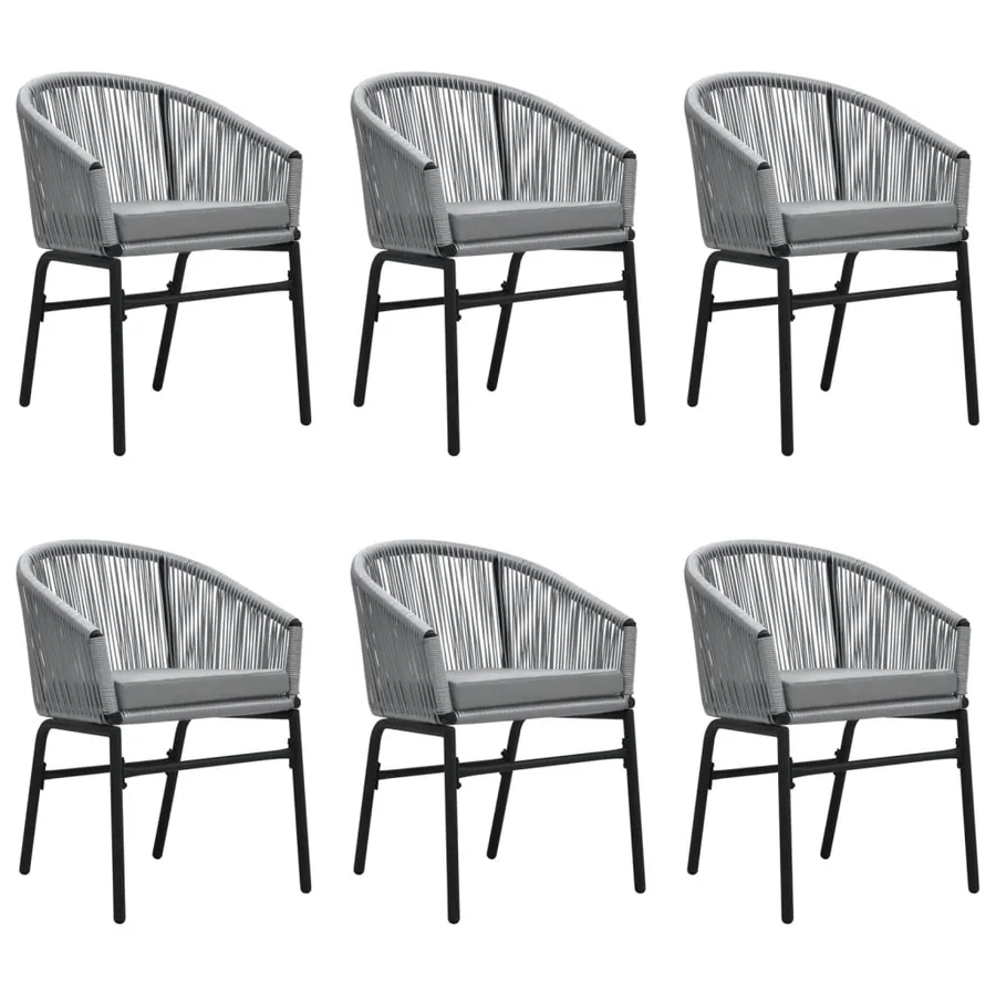 Ensemble à manger de jardin 7 pcs Gris - 3