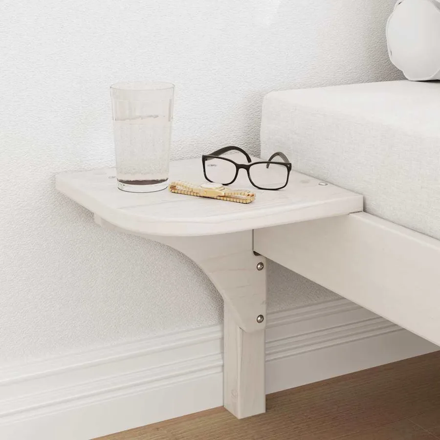 Cadre de lit Blanc 75 x 190 cm Pin massif - 3