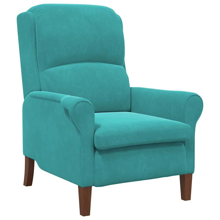 fauteuil Turquoise Velours - 2