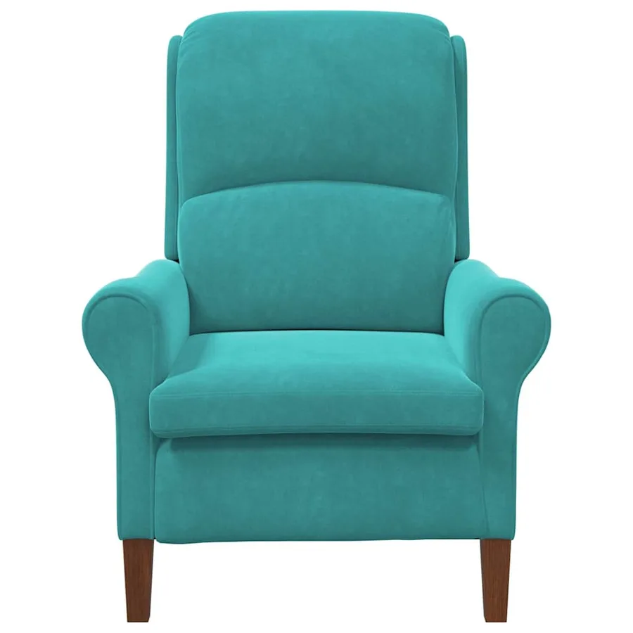 fauteuil Turquoise Velours - 4