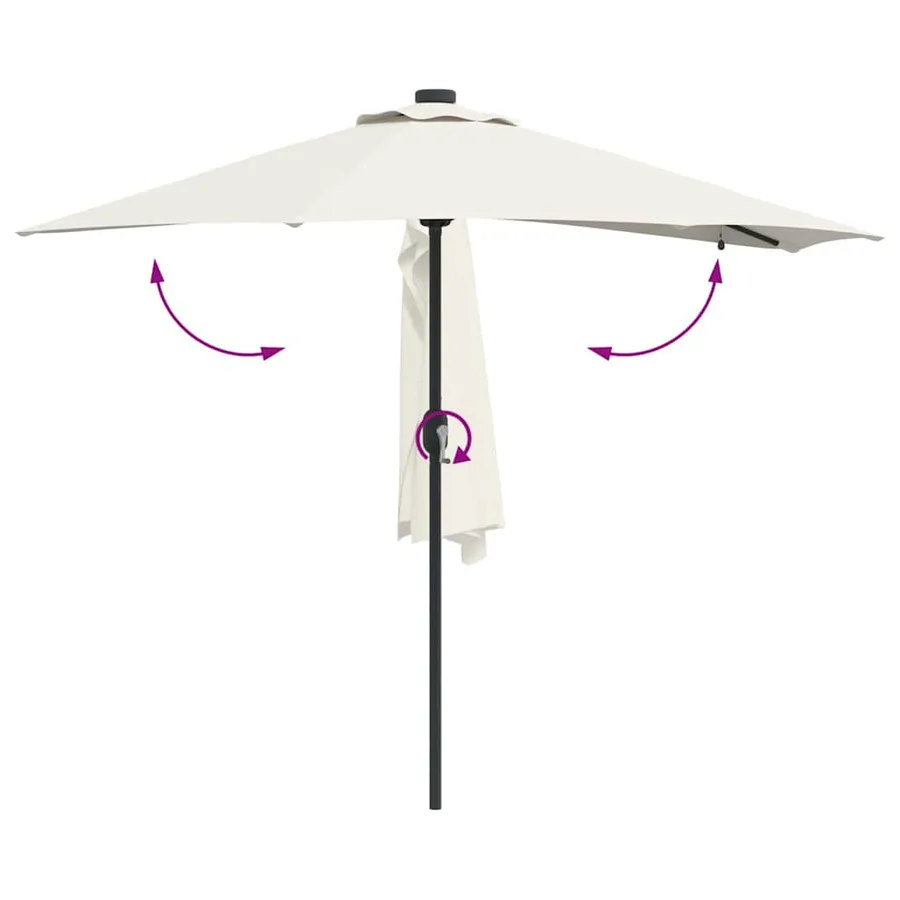 Parasol de jardin Sable 294 x 150 x 223 cm Polyester et Acier - 9