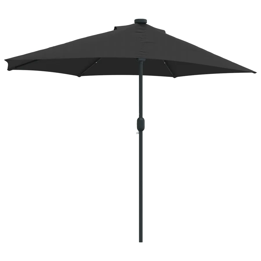 Parasol de jardin Noir 294 x 150 x 224 cm Polyester et Acier - 7