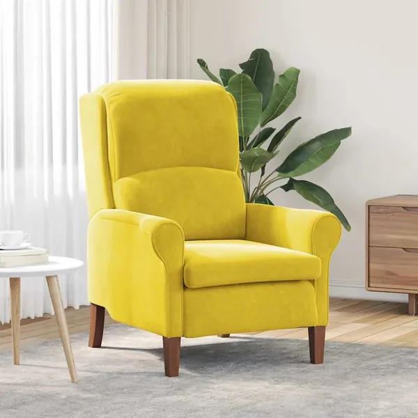 fauteuil Jaune Velours