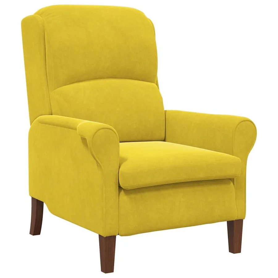 fauteuil Jaune Velours - 2
