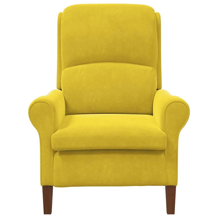 fauteuil Jaune Velours - 4