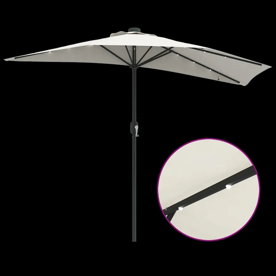 Parasol de jardin Sable 294 x 150 x 224 cm Polyester et Acier - 10