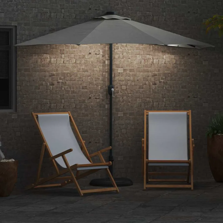 Parasol de jardin Sable 294 x 150 x 224 cm Polyester et Acier - 4