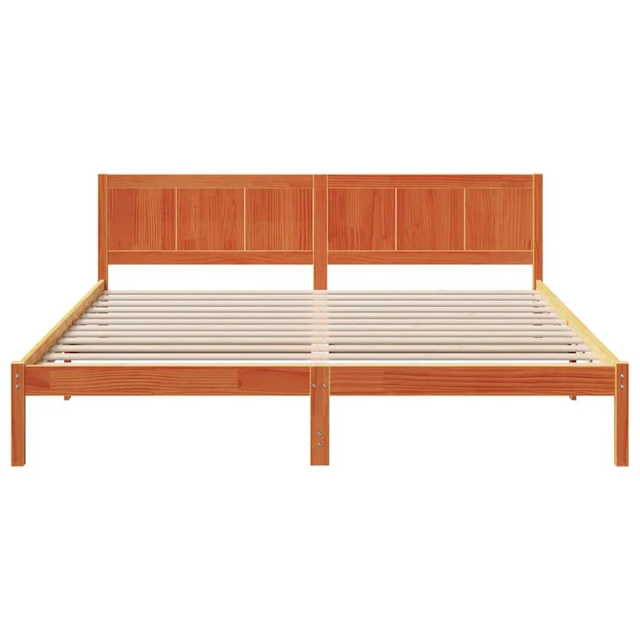 Cadre de lit Marron 180 x 200 cm Bois de pin massif - 5