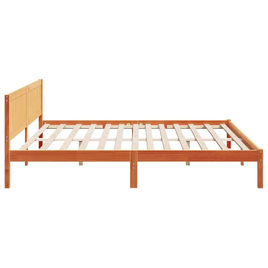 Cadre de lit Marron 180 x 200 cm Bois de pin massif - 6